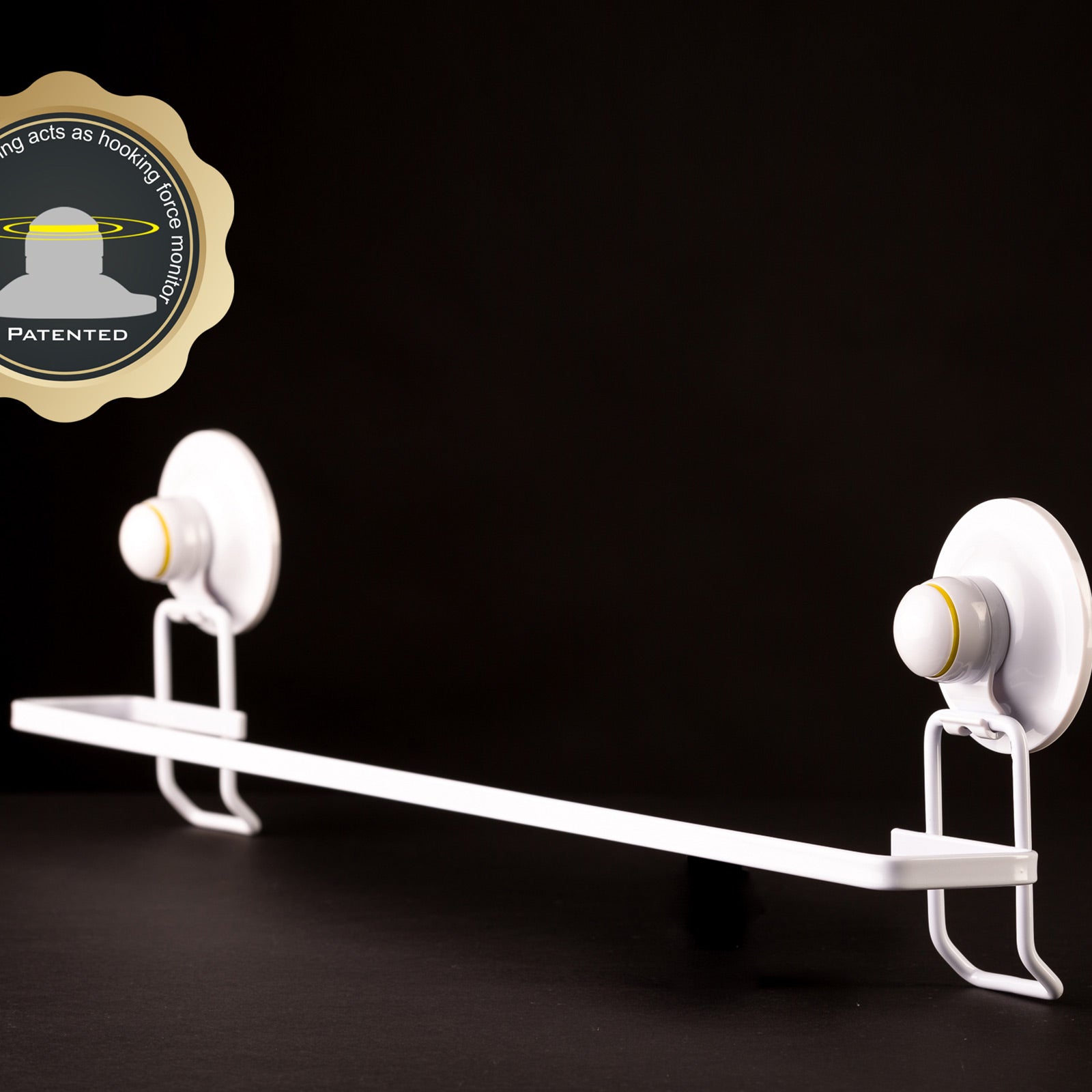 KiahLoc White Towel Rail Holder Removable Suction