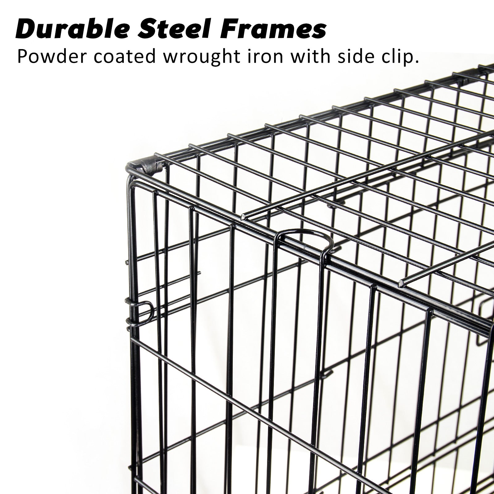 Paw Mate Wire Dog Cage Foldable Crate Kennel 24in with Tray