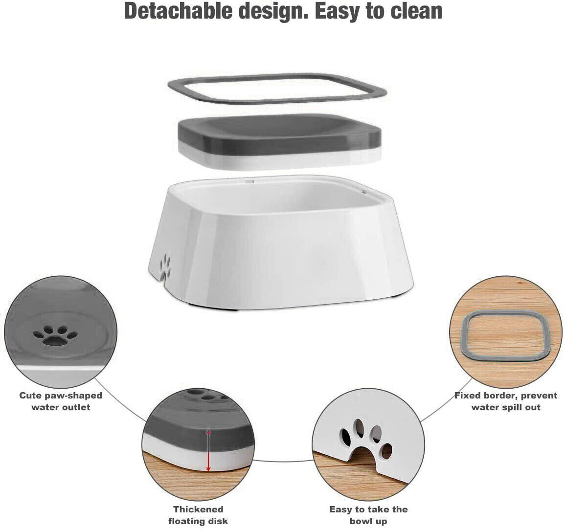 YES4PETS 1 x Medium Pet No Spill Feeder Bowl Dog Cat Puppy slow food Interactive Dish Dispenser