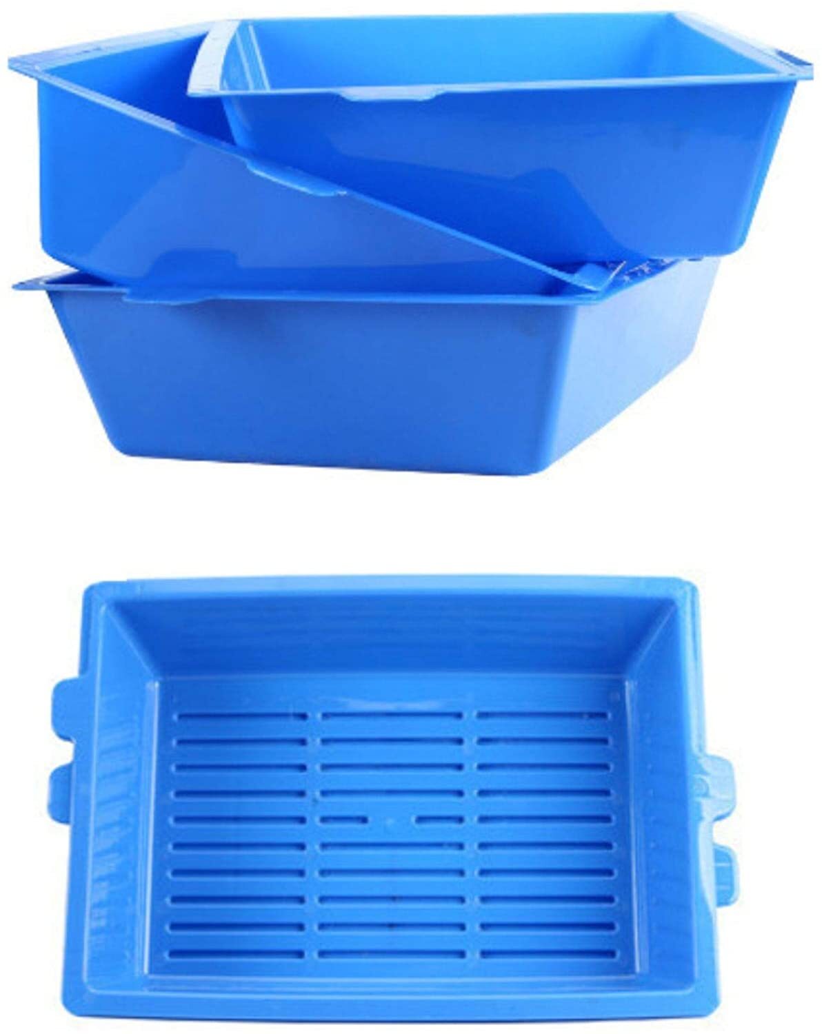 YES4PETS Lift and Sift Self Cleaning Kitty Litter Trays Cat Litter Tray Toilet Sifting Slotted Trays