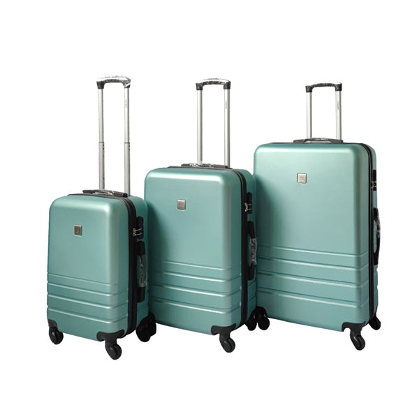 YES4HOMES ABS Luggage Suitcase Set 3 Code Lock Travel Carry  Bag Trolley Green 50/60/70