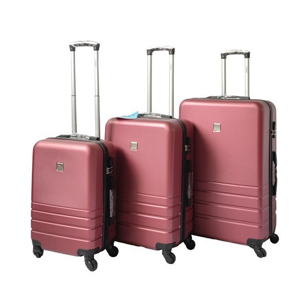 YES4HOMES ABS Luggage Suitcase Set 3 Code Lock Travel Carry  Bag Trolley Maroon 50/60/70
