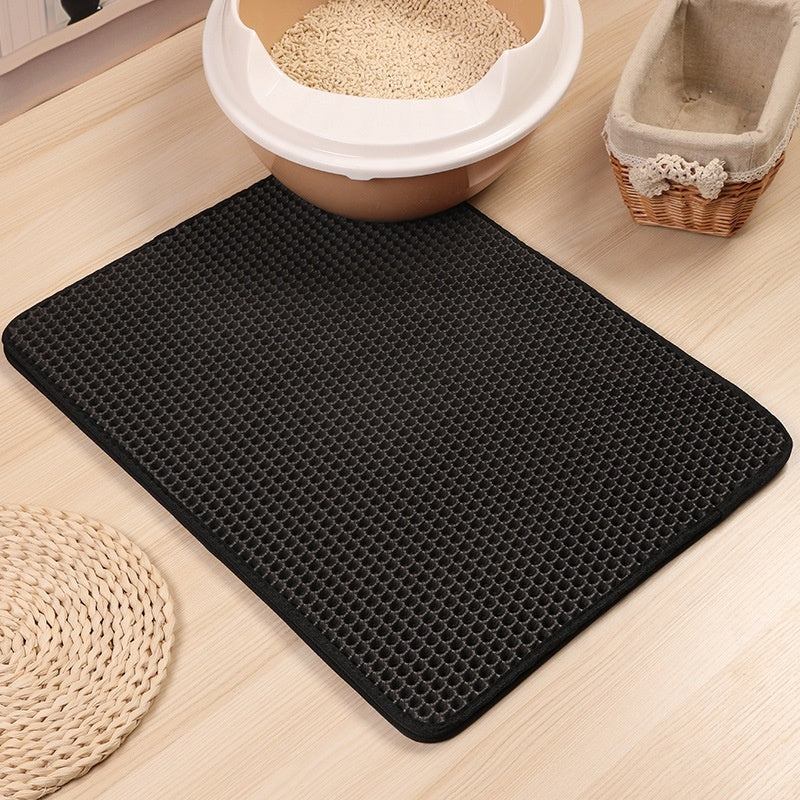 YES4PETS Double Layer Cat Litter Tray Trap Mat Catch Cat Litter House Box Pad Toilet Mat