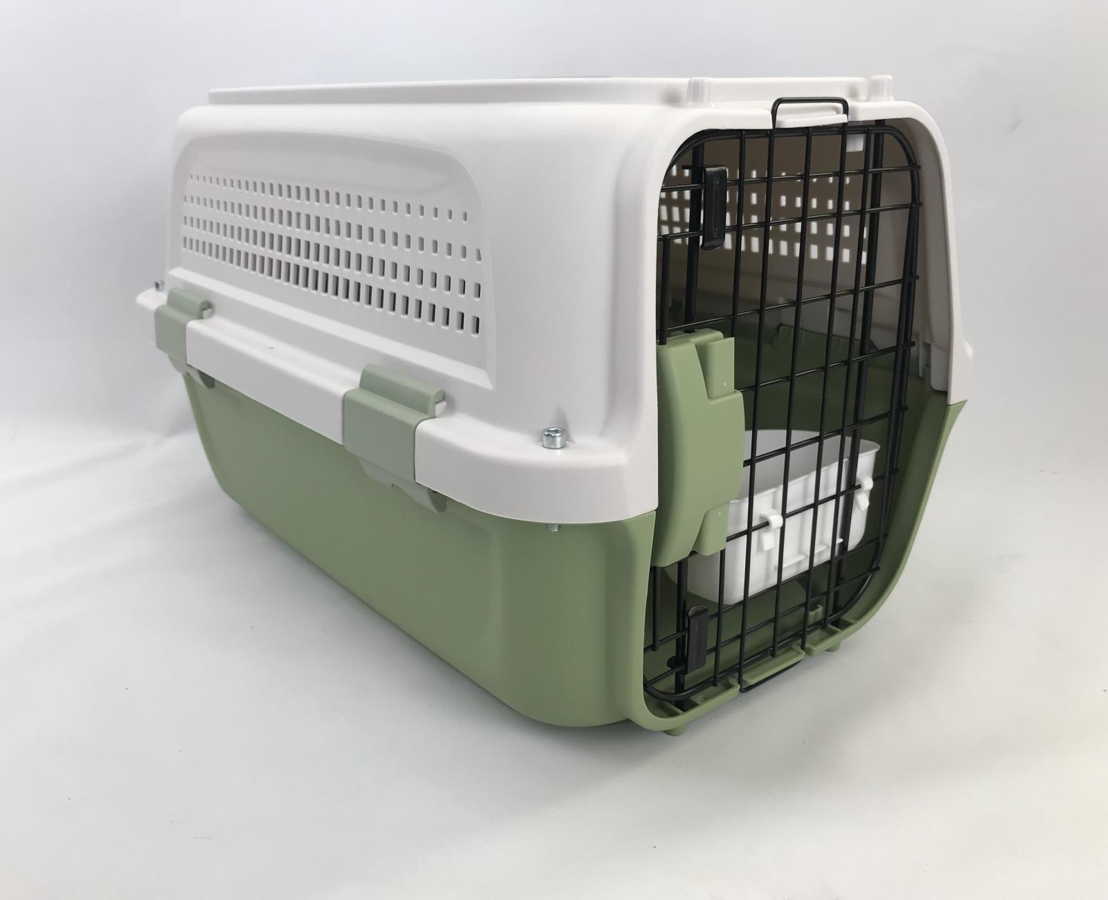 YES4PETS Medium Dog Cat Rabbit Crate Pet Kitten Carrier Parrot Cage Grey Green