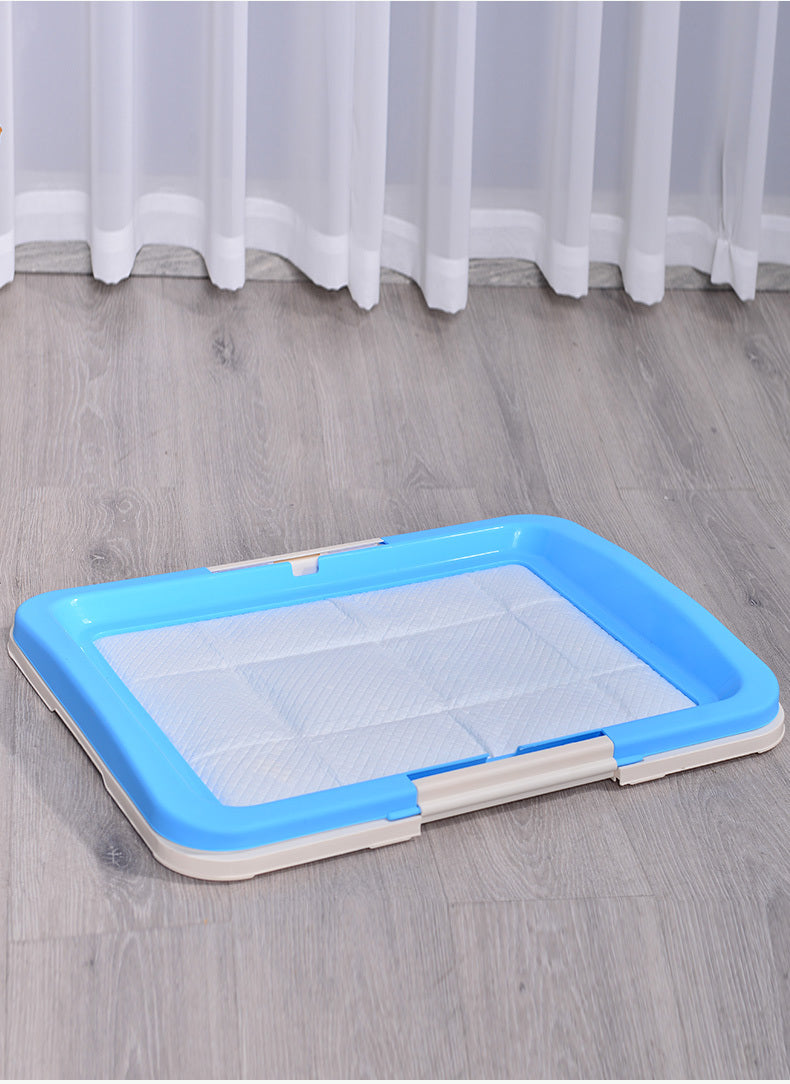 YES4PETS Large Portable Dog Potty Training Tray Pet Puppy Toilet Trays Loo Pad Mat Blue