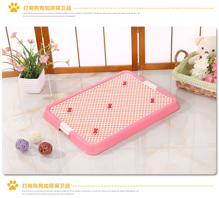 YES4PETS Small Portable Dog Potty Training Tray Mat Pet Puppy Toilet Trays Loo Pad Pink