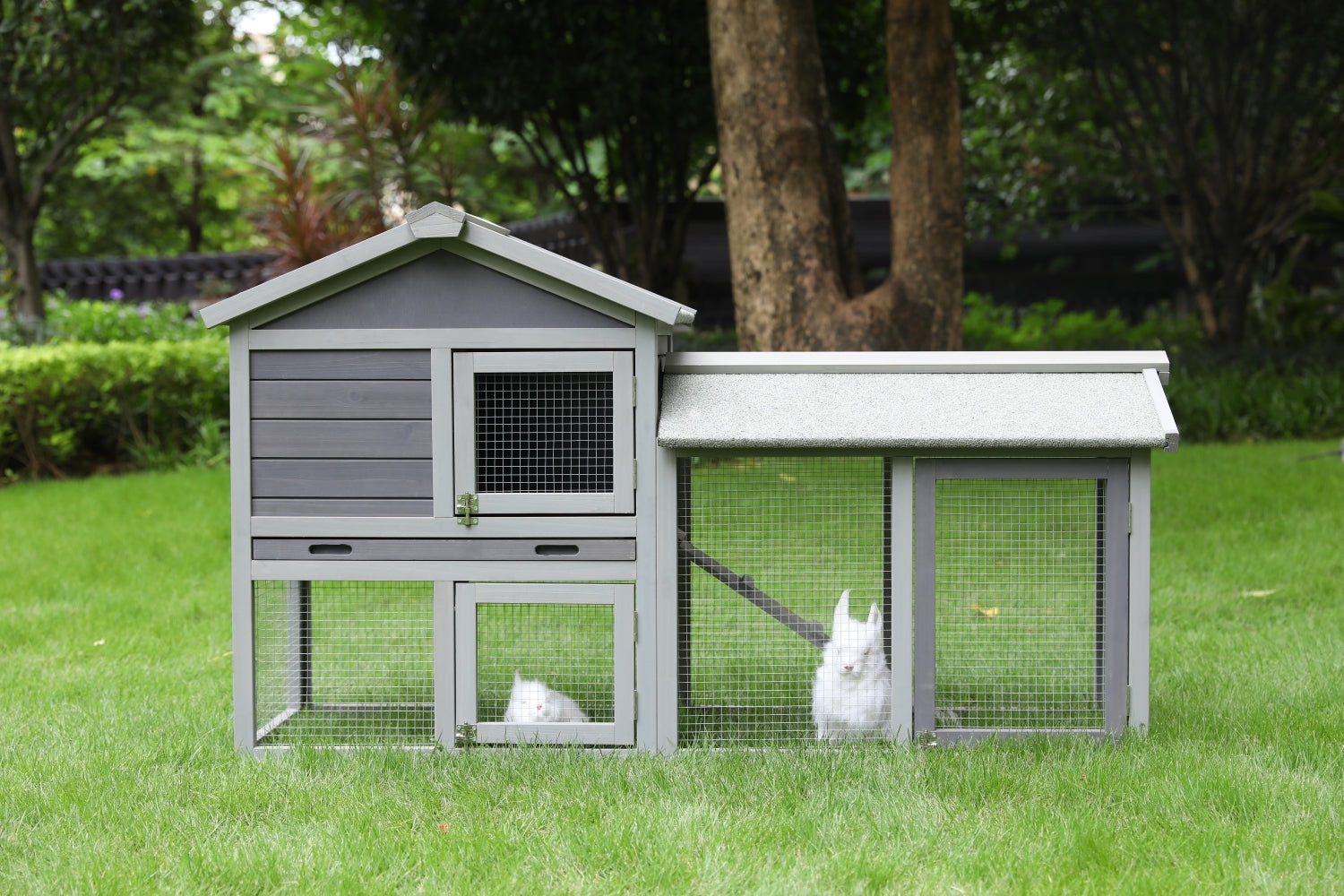 YES4PETS 148cm Rabbit Hutch Metal Run Wooden Cage Guinea Pig Cage House