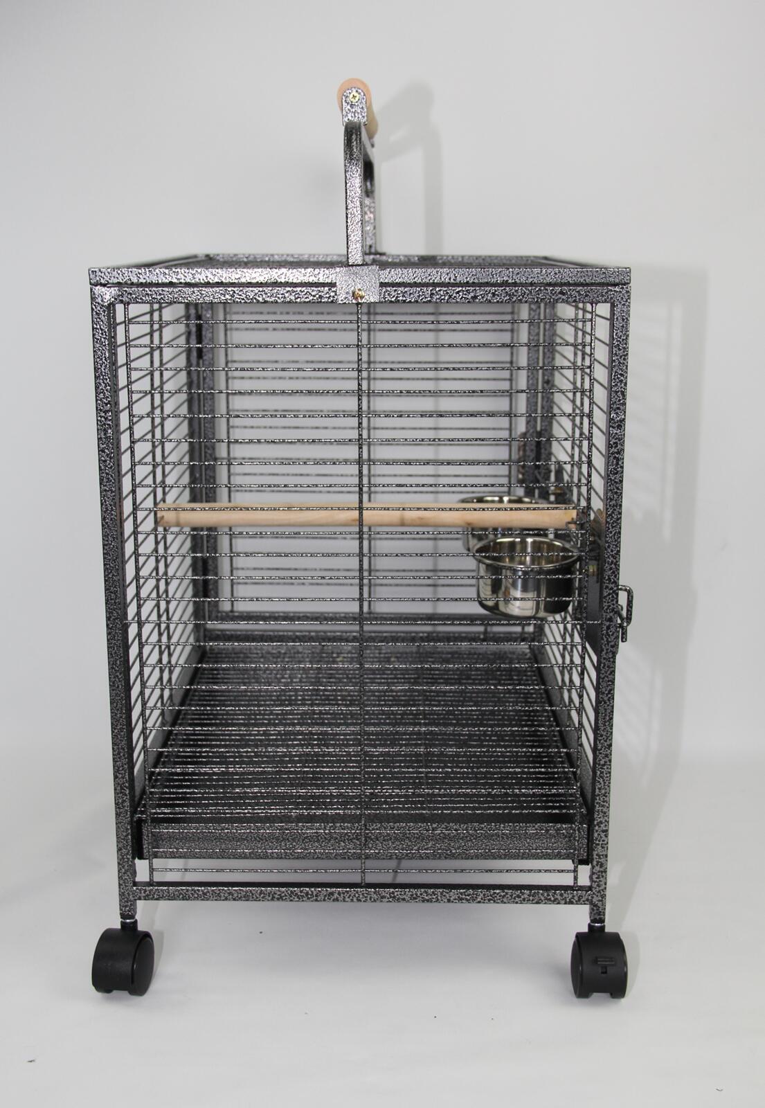 YES4PETS Small Bird Transport Budgie Cage Parrot Aviary Carrier With Wheel