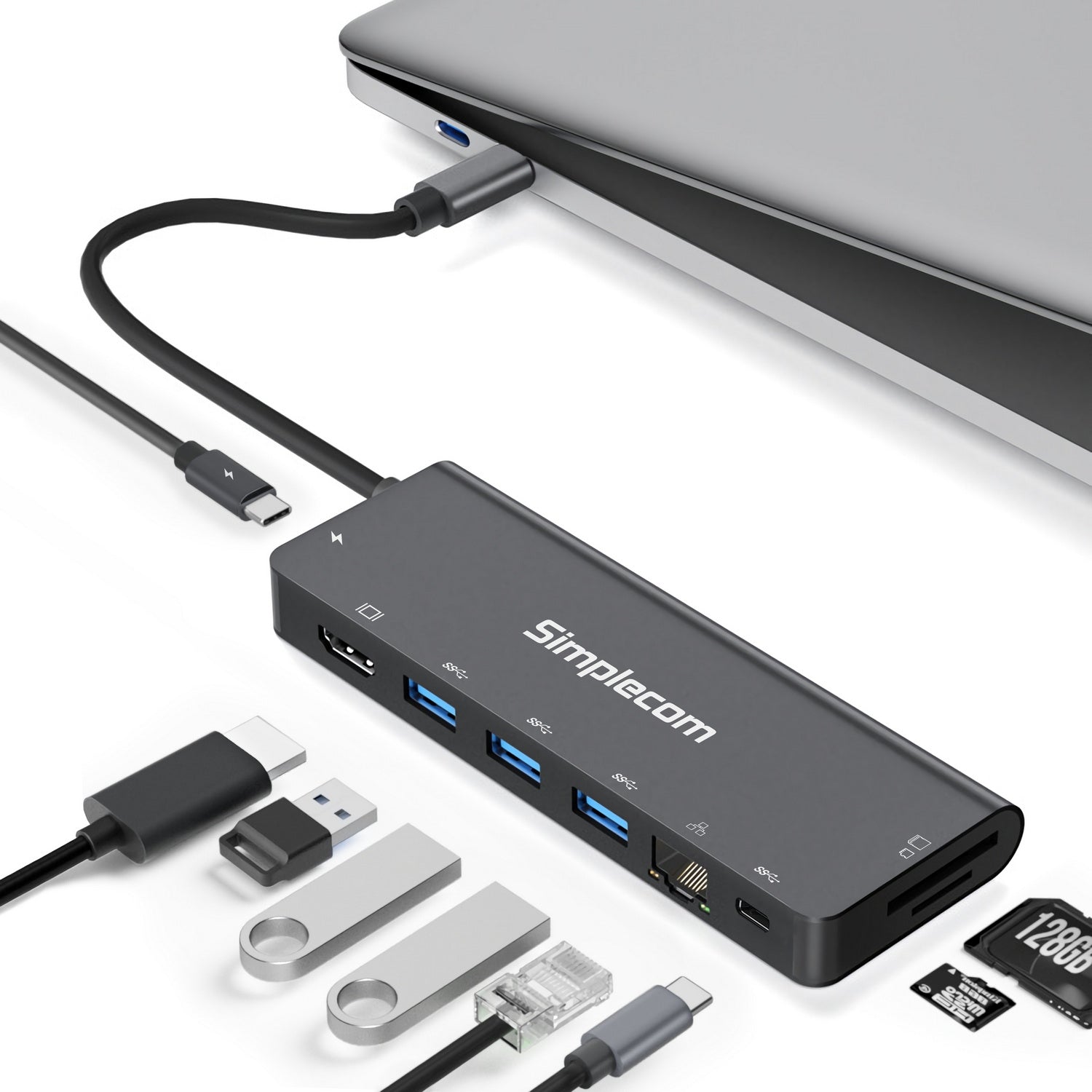 Simplecom CHN590 USB-C SuperSpeed 9-in-1 Multiport Docking Station