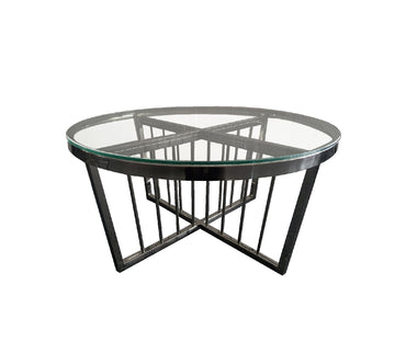 Salina Coffee Table -ClearTop - 80cm Black