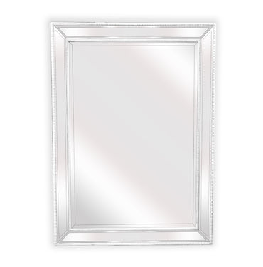 White Beaded Framed Mirror - Rectangle 80cm x 110cm