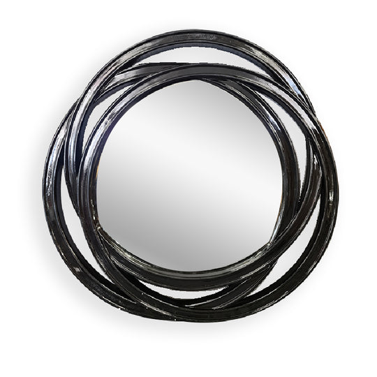 Trio Circle Mirror - Gloss Black 100cm x 100cm