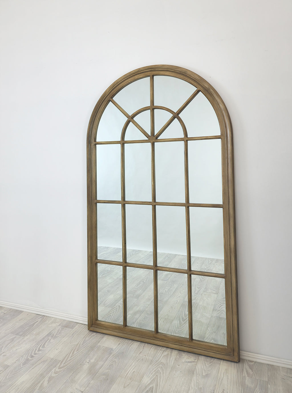 X-Large Window Style Mirror - Taupe Arch 100 CM x 180 CM