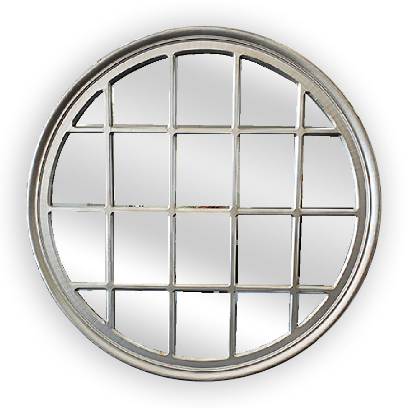 Window Style Mirror - Champagne Circle 100cm