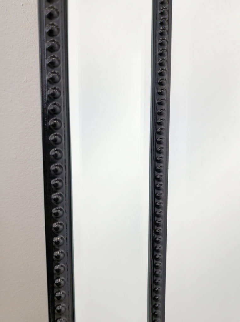 Medium Black Beaded Framed Mirror - 70cm x 170cm