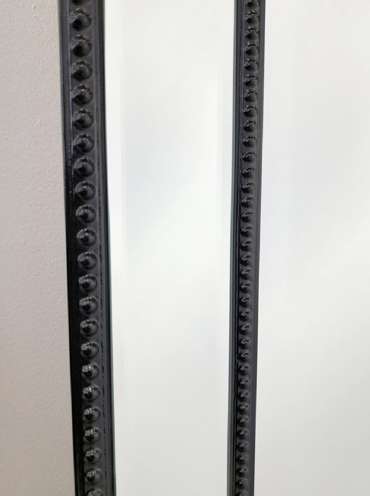 Black Beaded Framed Mirror - Free Standing 50cm x 170cm