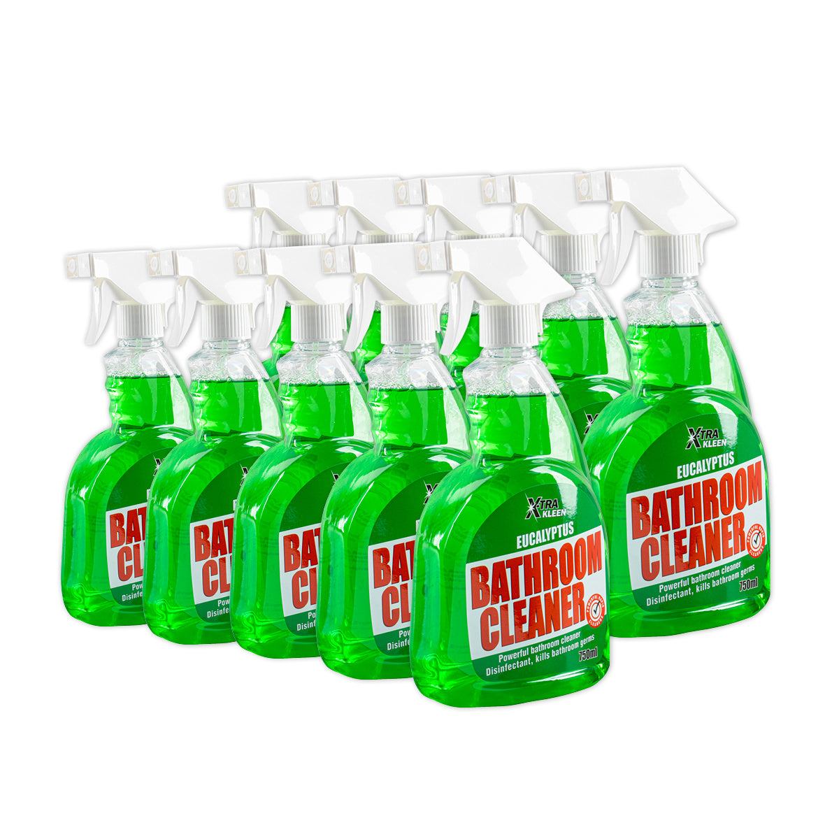 Xtra Kleen 12PCE Bathroom Anti-Bacterial Cleaner Powerful Disinfectant 750ml