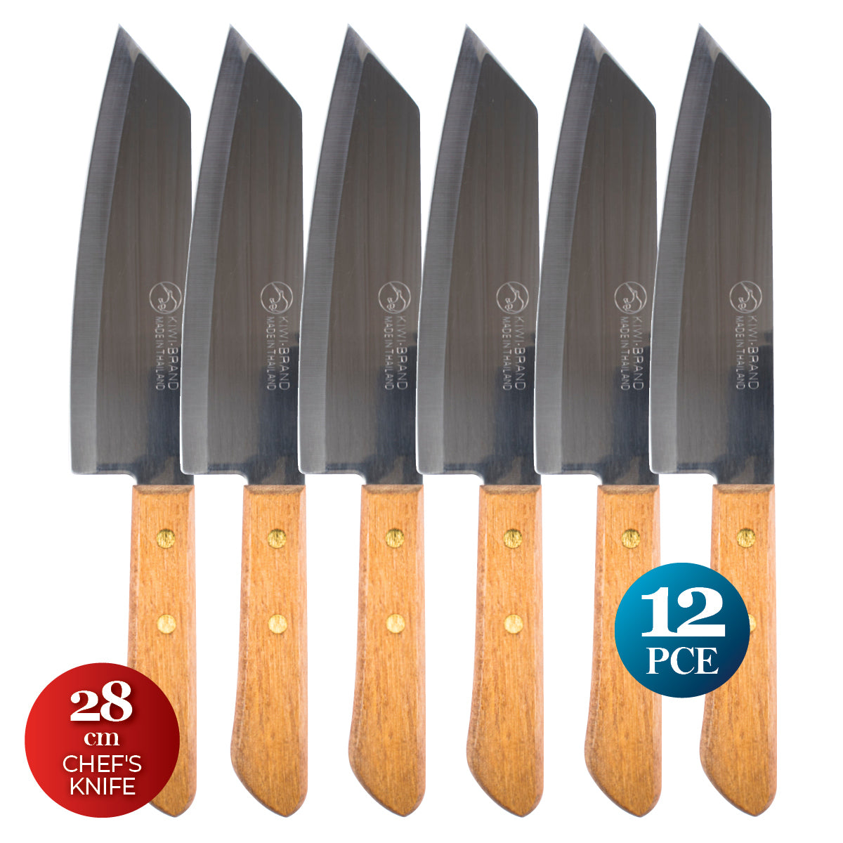 KIWI 12PCE Chef's Knife Premium Professional Range Tempered Steel Blade 28cm