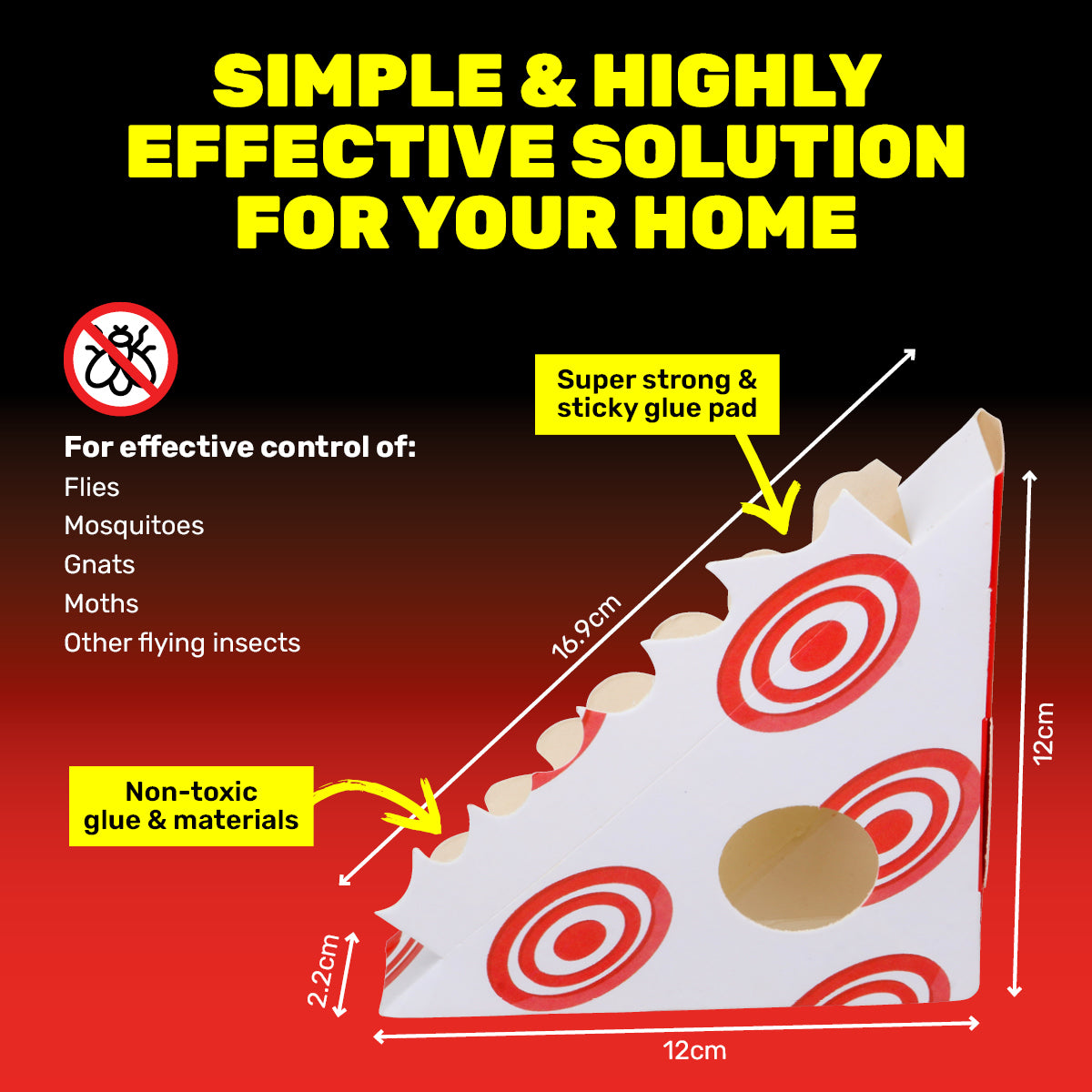 SAS Pest Control 48PCE Window Sill Fly/Insect Traps Ready To Use 16.9 x 12cm