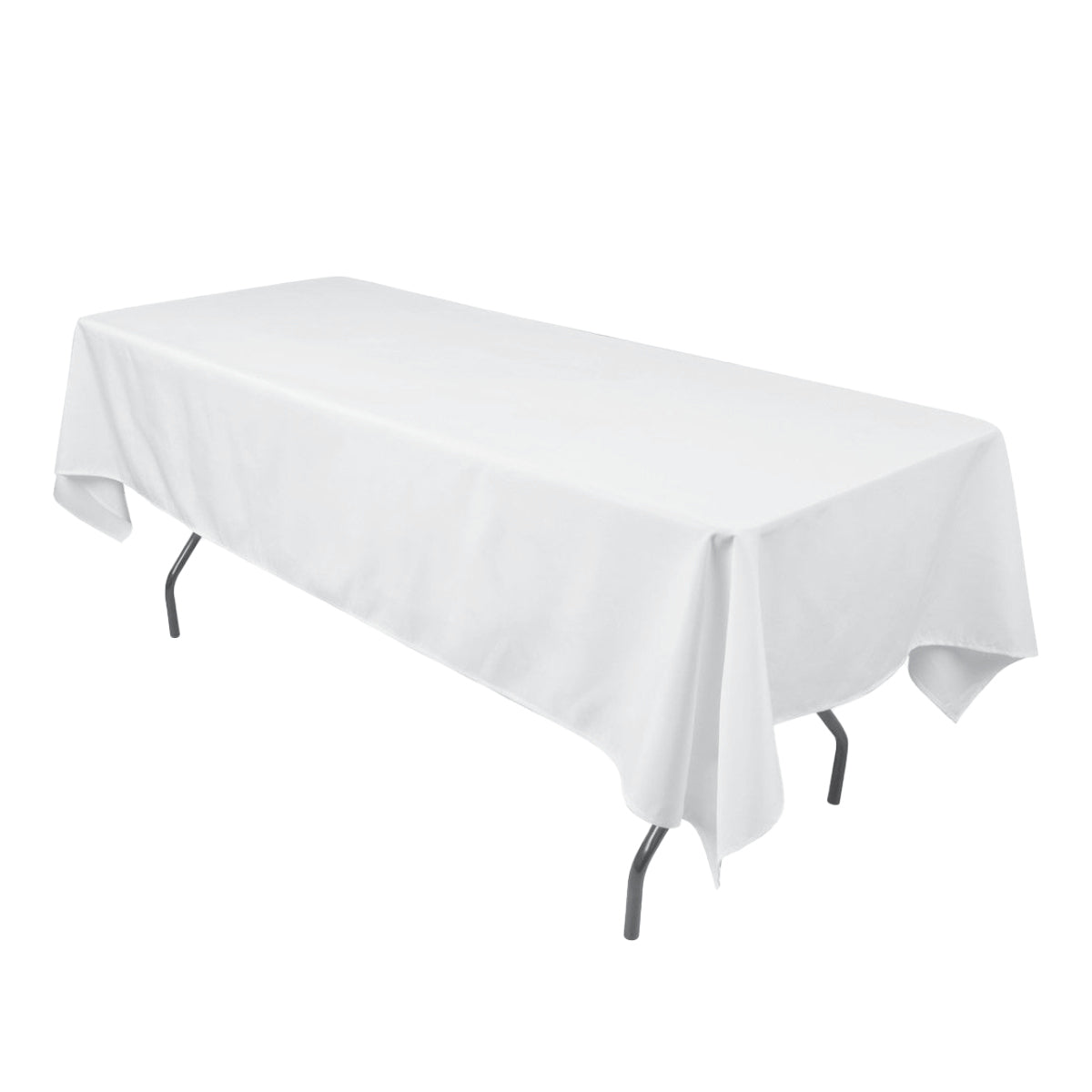 Party Central 72PCE Table Cloth PVC White Waterproof Reusable 137 x 183cm