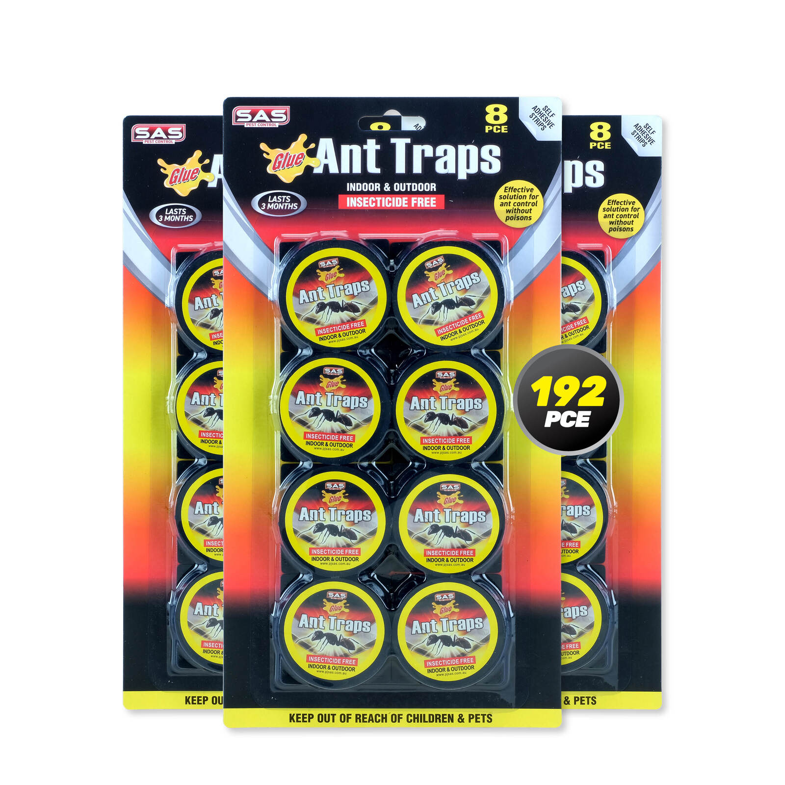 SAS Pest Control 192PCE Ant Traps Fast Acting Indoor/Outdoor Disposable