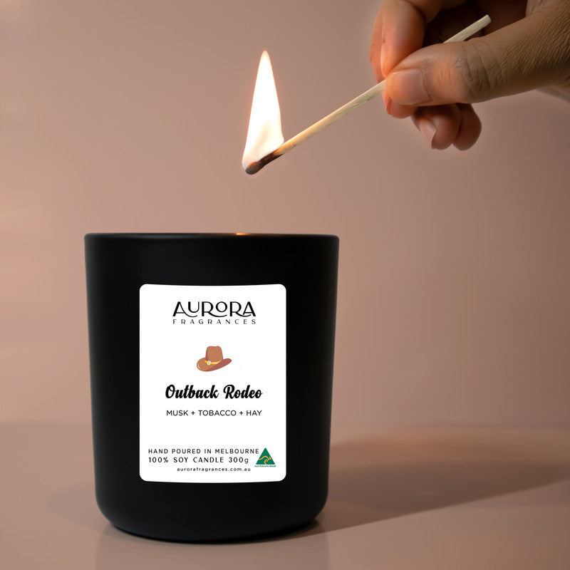 Aurora Outback Rodeo Triple Scented Soy Candle Australian Made 300g