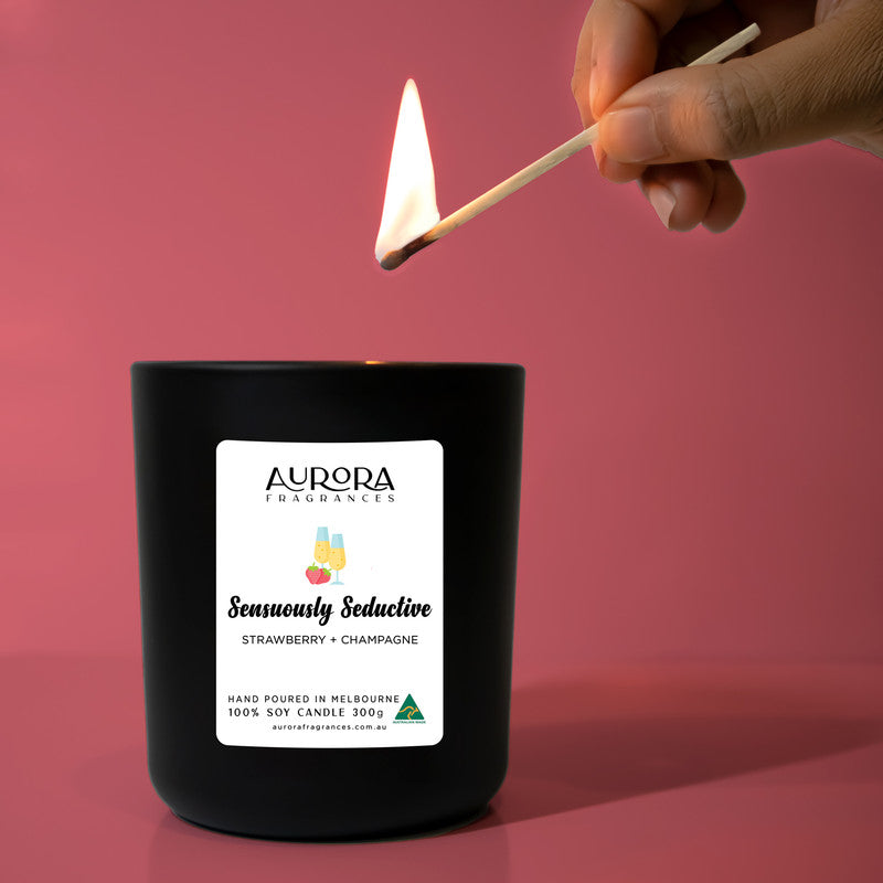 Aurora Sensuously Seductive Triple Scented Soy Candle Australian Made 300g