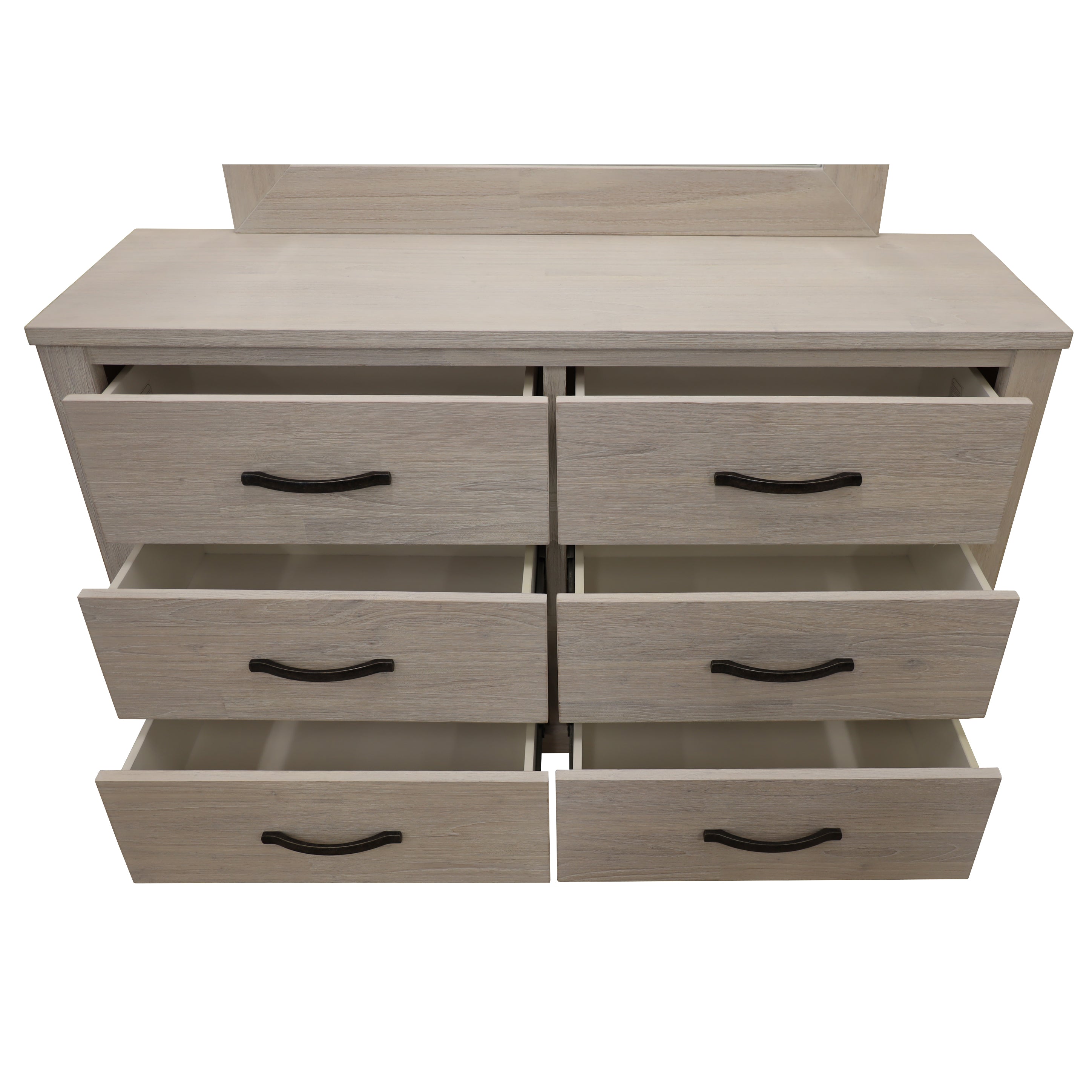 Foxglove Dresser 6 Chest of Drawers Solid Wood Tallboy Storage Cabinet - White