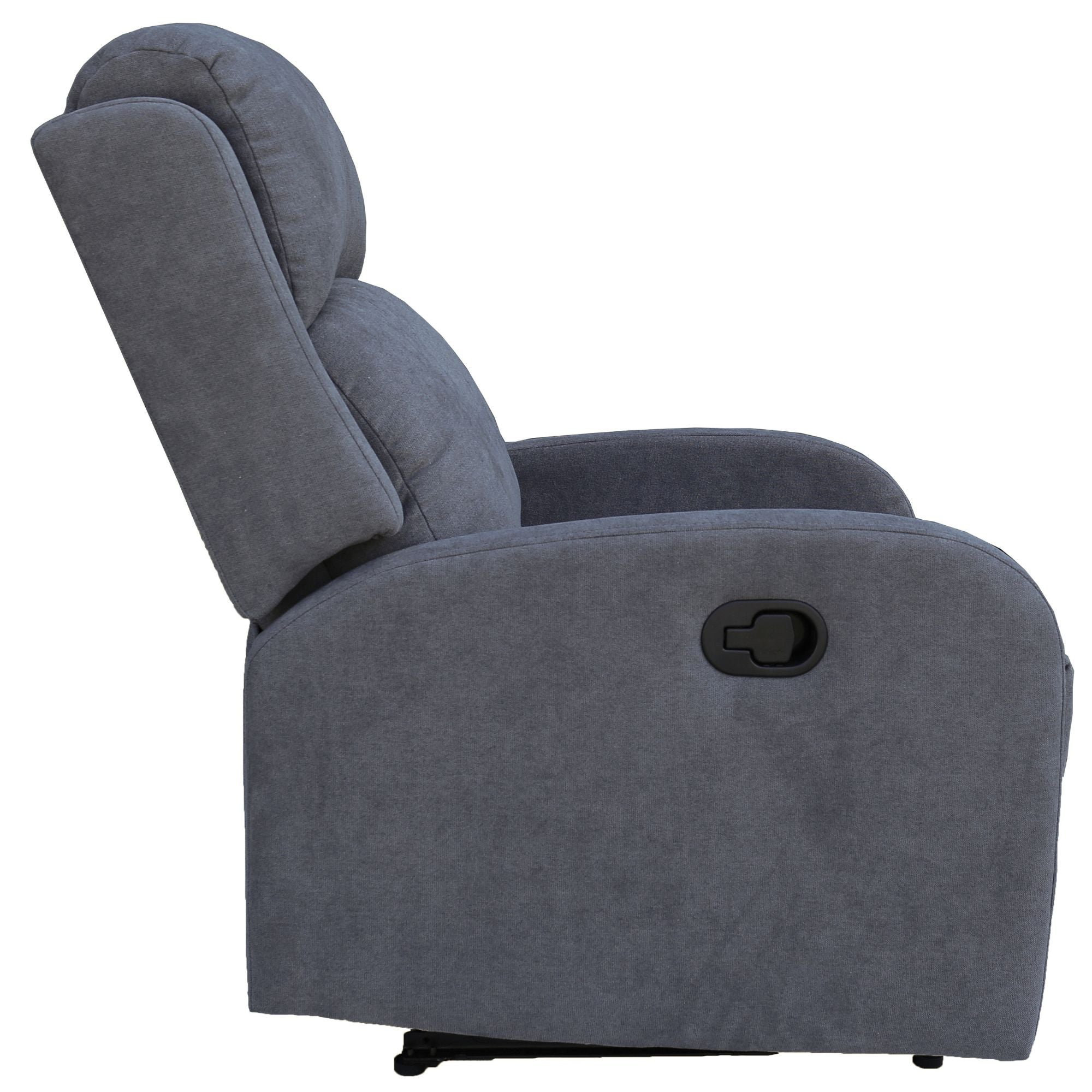 Maxcomfy Fabric Manual Recliner Lounge Arm Chair - Mid Grey