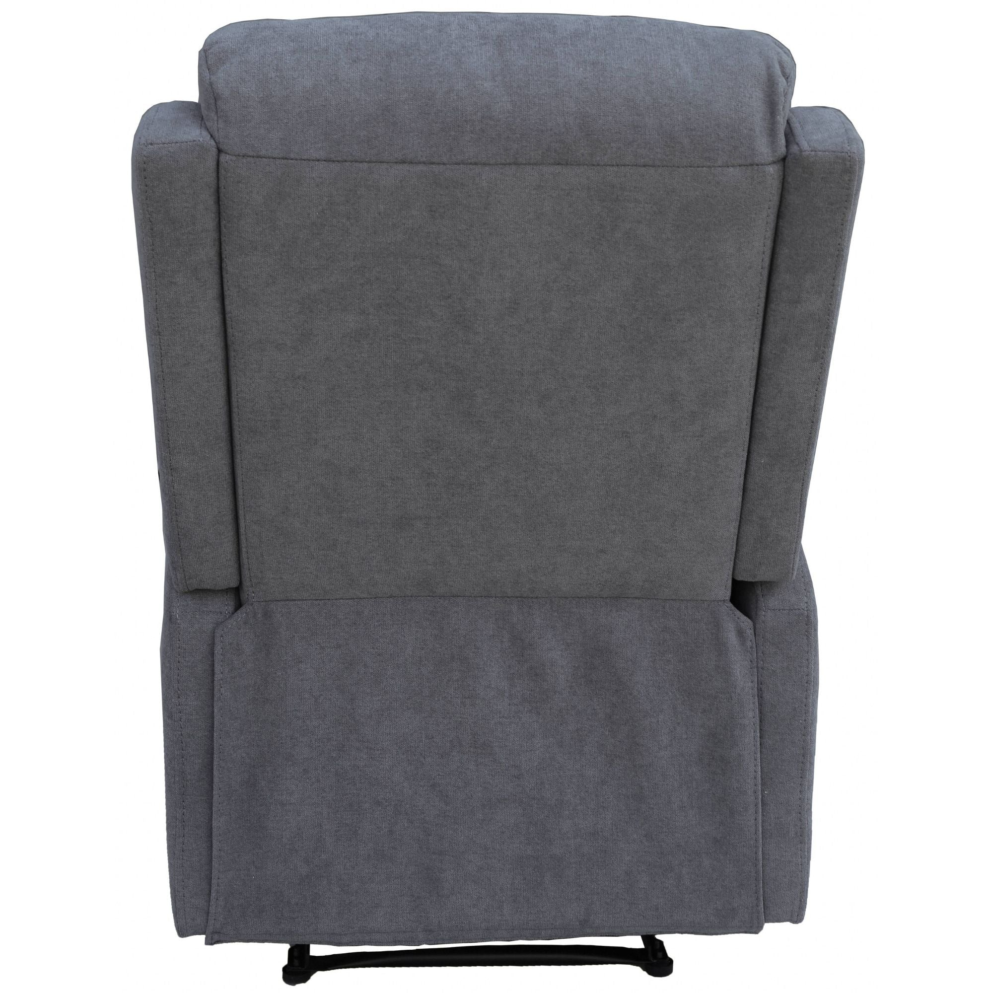 Maxcomfy Fabric Manual Recliner Lounge Arm Chair - Mid Grey