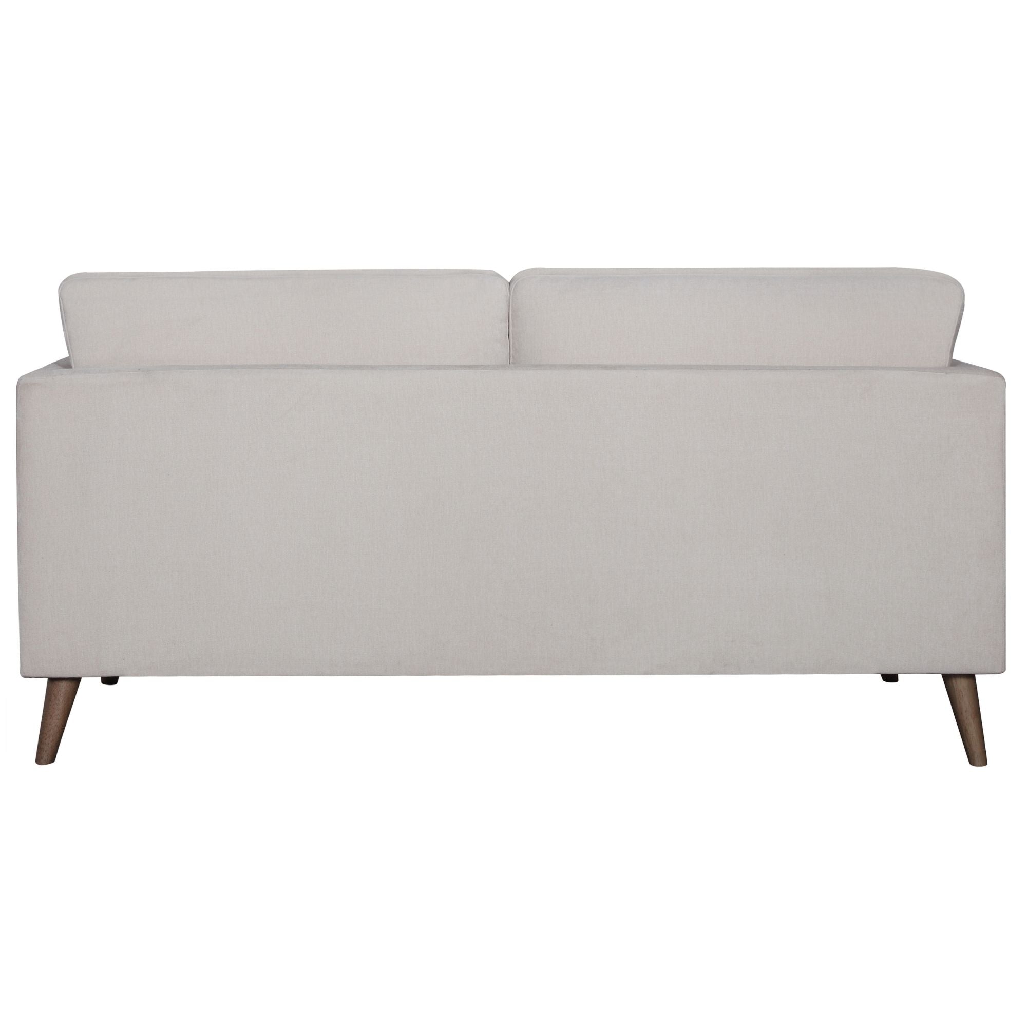 Nooa 2 Seater Sofa Fabric Uplholstered Lounge Couch - Stone