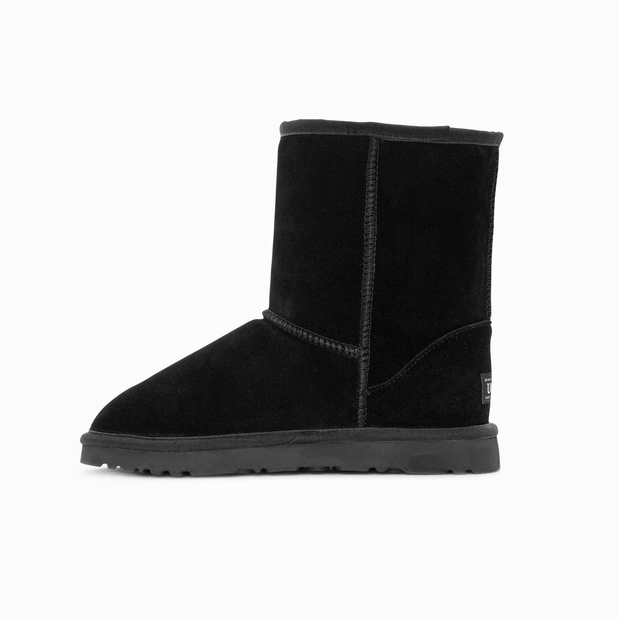 Ugg Boots Genuine Australian Sheepskin Unisex Short Classic Suede (Black, EU39)