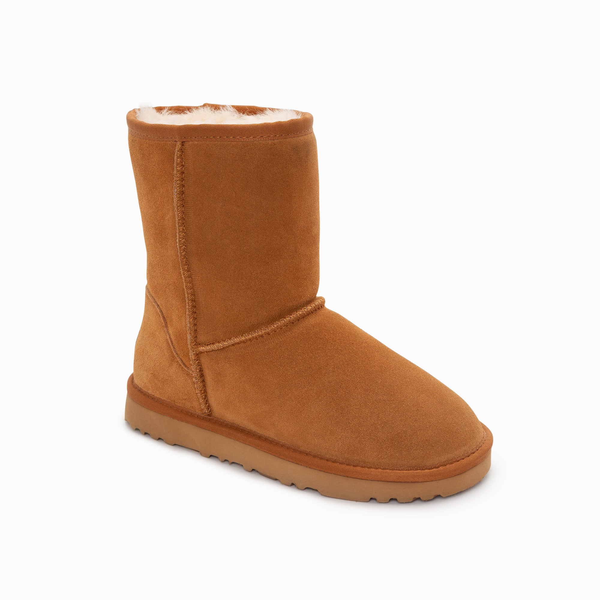 Ugg Boots Genuine Australian Sheepskin Unisex Short Classic Suede (Chestnut, EU37)