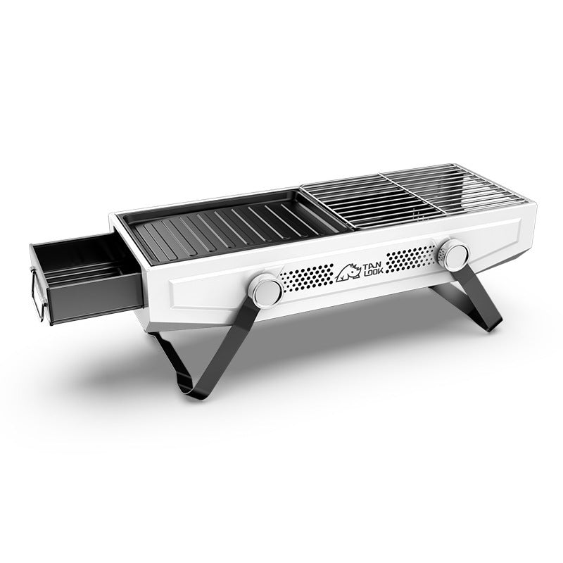 Foldable Portable Charcoal Frying Grill Grilling Outdoor Tabletop BBQ Grill For Camping Hiking Picnics