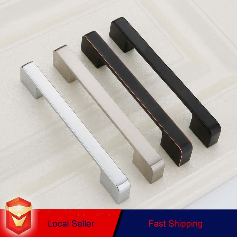 Zinc Kitchen Cabinet Handles Drawer Bar Handle Pull black+copper color hole to hole size 192mm