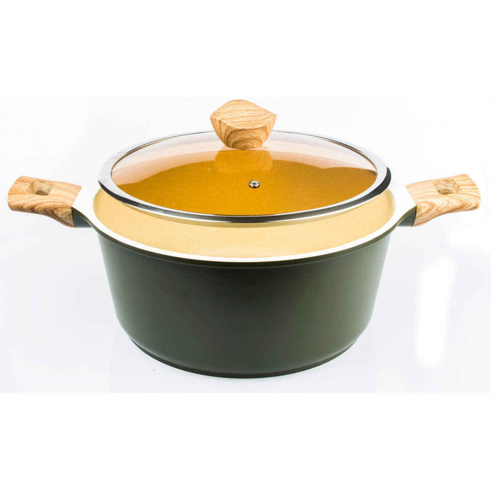 Nonstick Casting Stock Soup Pot Elegant Ceramic Coat Casserole with Lid