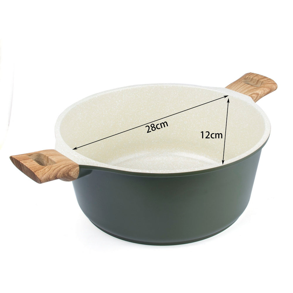 Nonstick Casting Stock Soup Pot Elegant Ceramic Coat Casserole with Lid