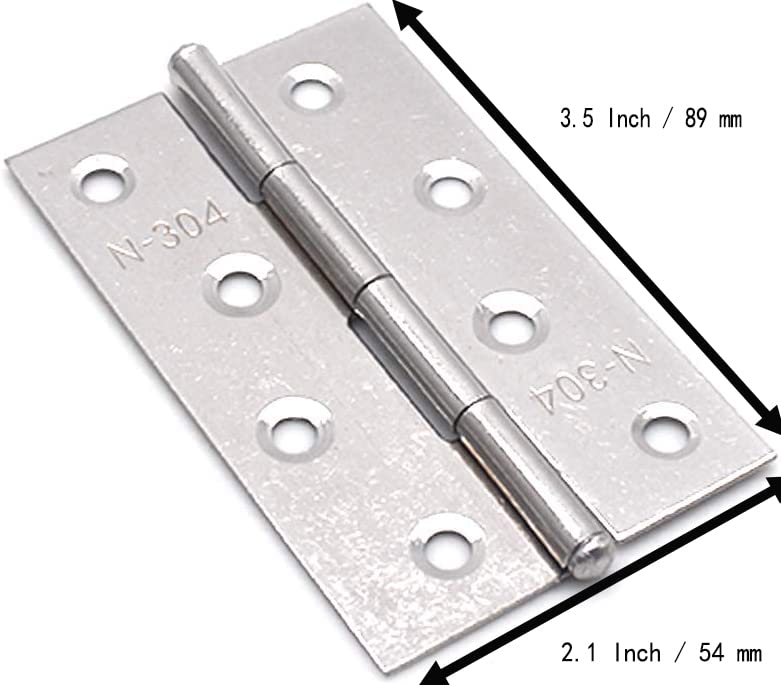 Pack of 6 Hinge 3.5 Inch Stainless Steel Door Hinges Cabinet Door Hinges Furniture