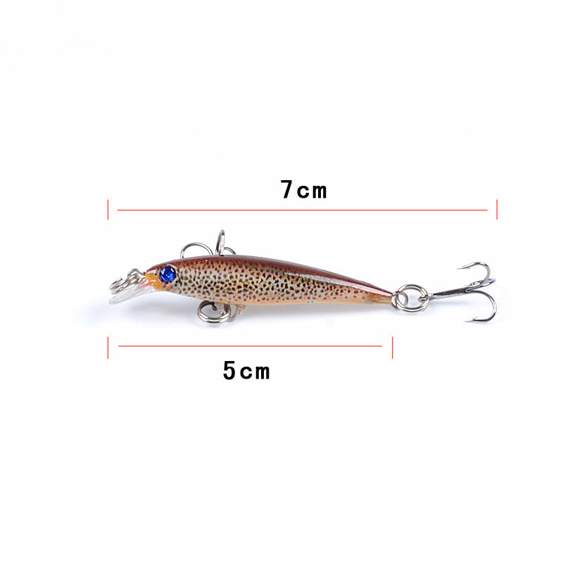 6x Popper Poppers 5cm Minnow Fishing Lure Lures Surface Tackle Fresh Saltwater