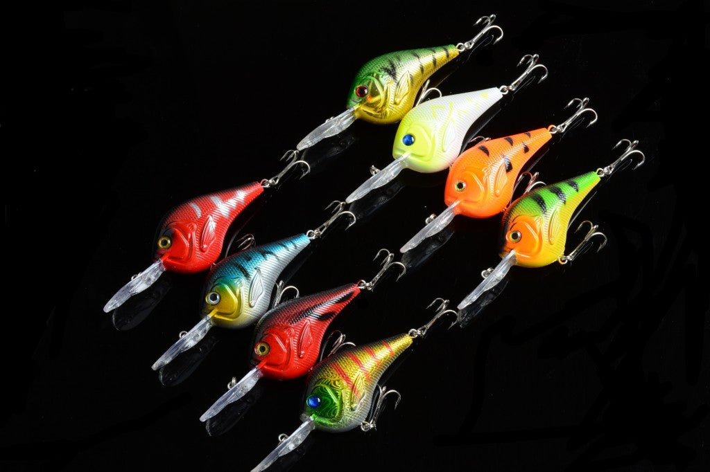8x 9.5cm Popper Crank Bait Fishing Lure Lures Surface Tackle Saltwater