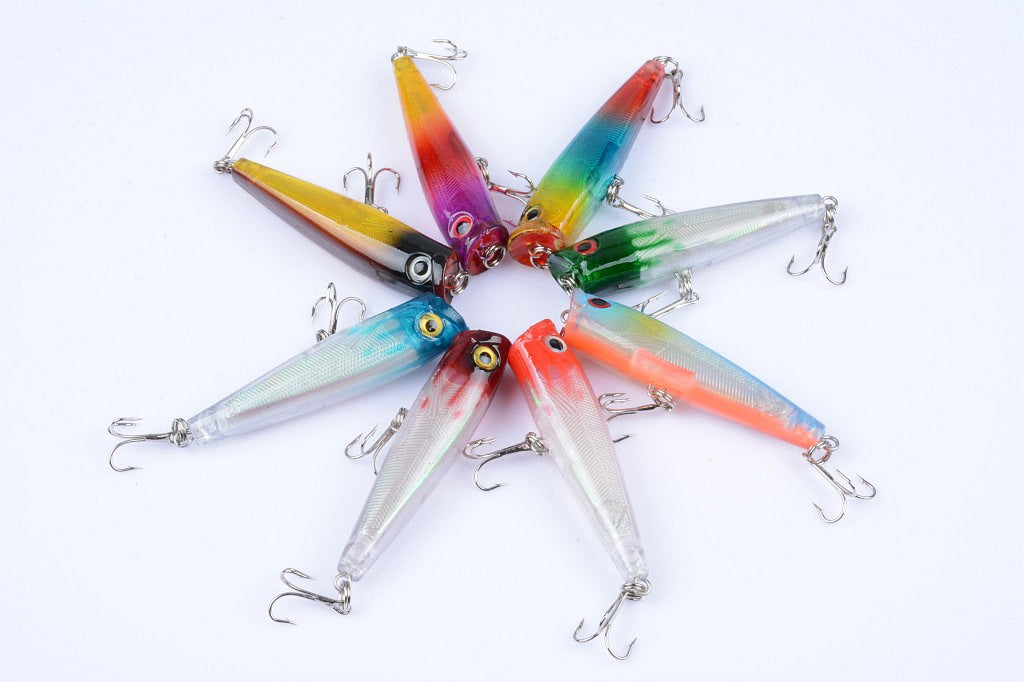 8X 6.5cm Popper Poppers Fishing Lure Lures Surface Tackle Fresh Saltwater