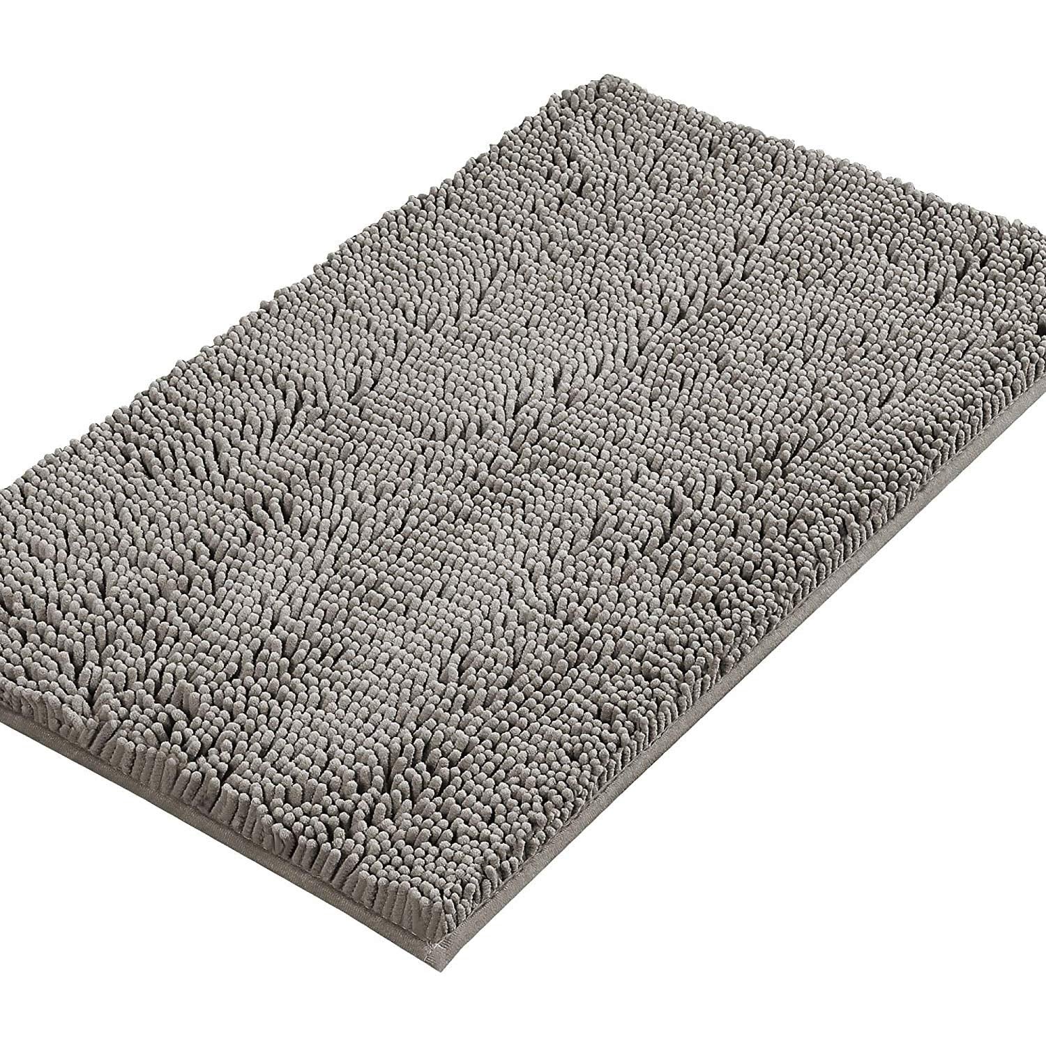 Dark Grey Bath 60*90cm Mat Rug Bathroom Extra Soft Absorbent Rugs Non Slip Quick Dry