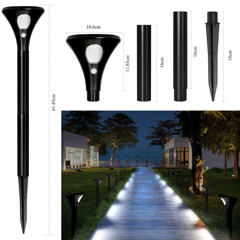 Solar Garden Lights with Spike - Motion Sensor - Two in One package