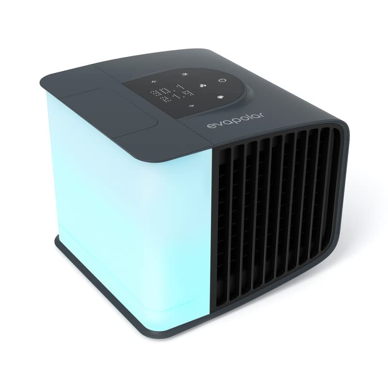Evapolar evaSMART Personal Portable Air Cooler and Humidifier with Alexa Support and Mobile App, for Home and Office, with USB Connectivity and Built-in LED Light, Black (EV-3000)