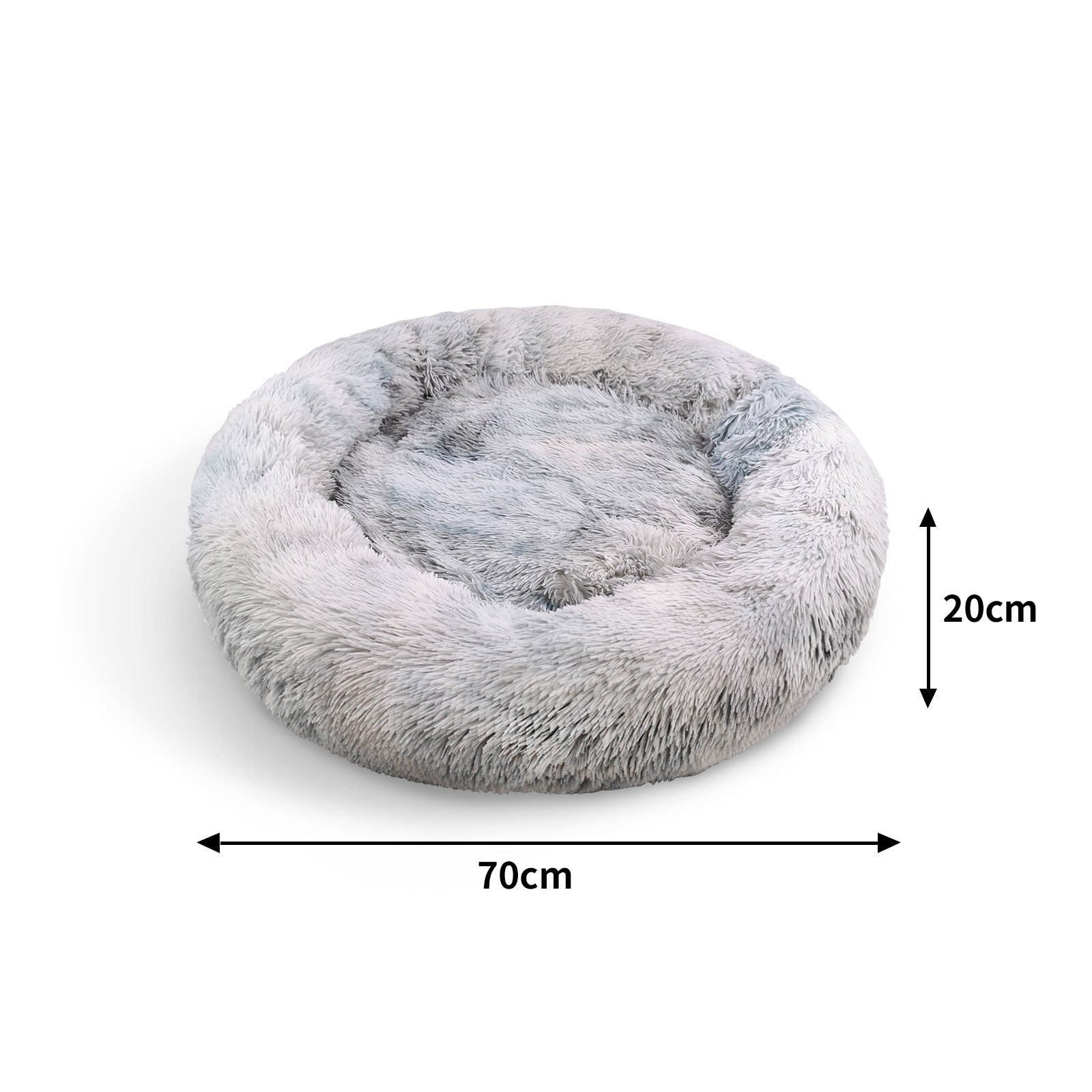 Pawfriends Dog Cat Pet Calming Bed Warm Soft Plush Round Nest Comfy Sleeping Washable Zip