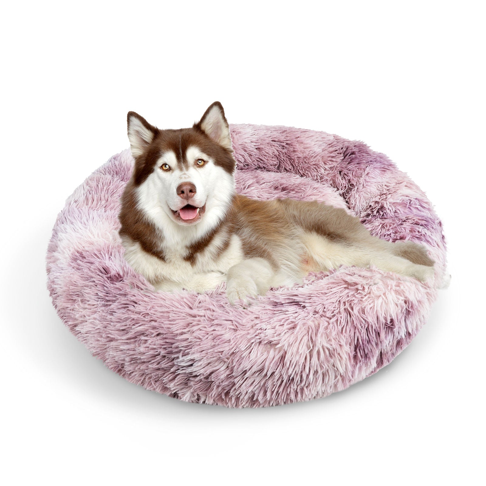 Pawfriends Cat Dog Pet Calming Bed Warm Soft Plush Round Nest Comfy Sleeping Kennel Cave AU