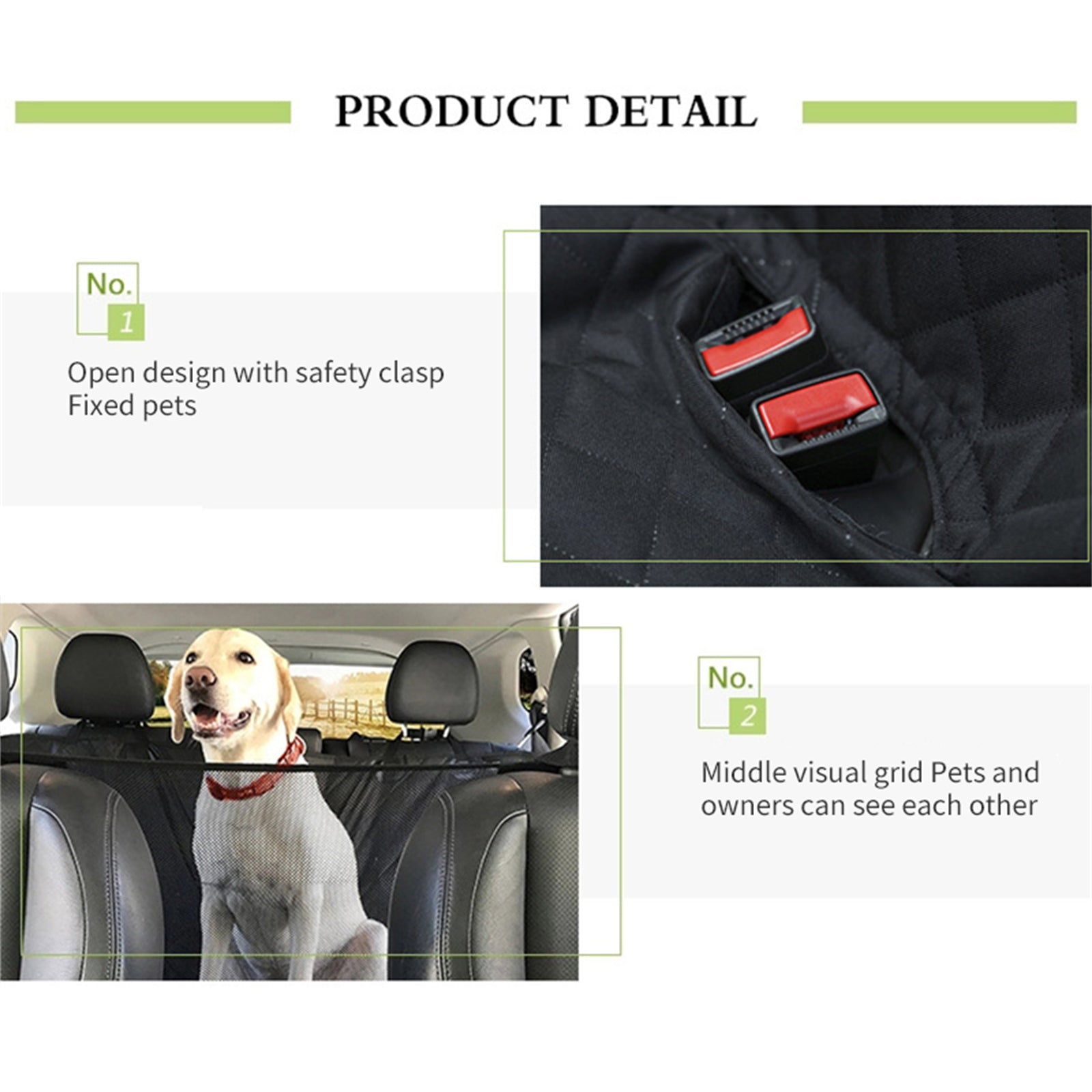 Pet Seat Cover for Dogs Car Back Seat  Anti Dirty Waterproof Pet Hammock Mat