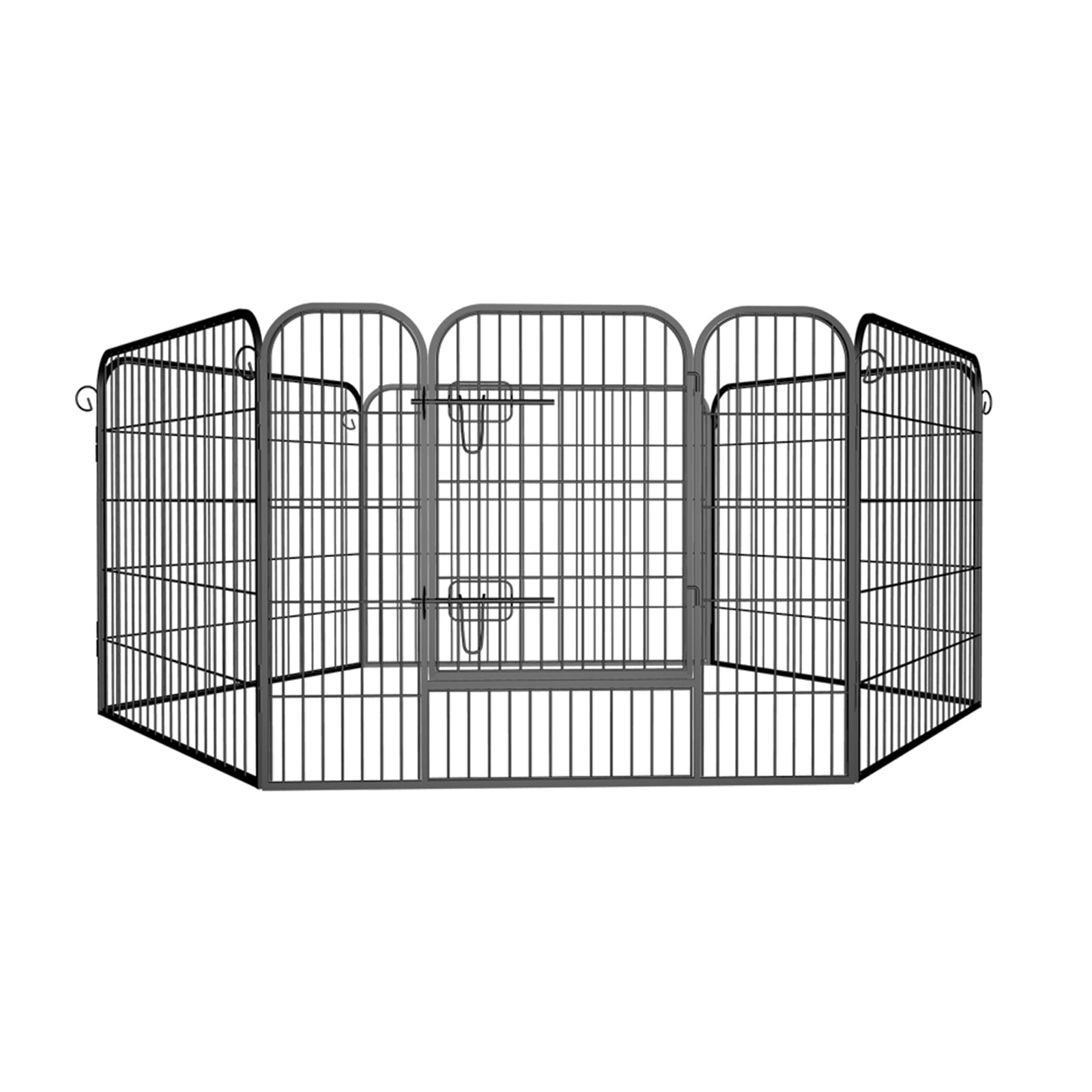 Heavy Duty Comfortable Pet Dog Game Fence Foldable 6 Panel Metal Dog Fence Black