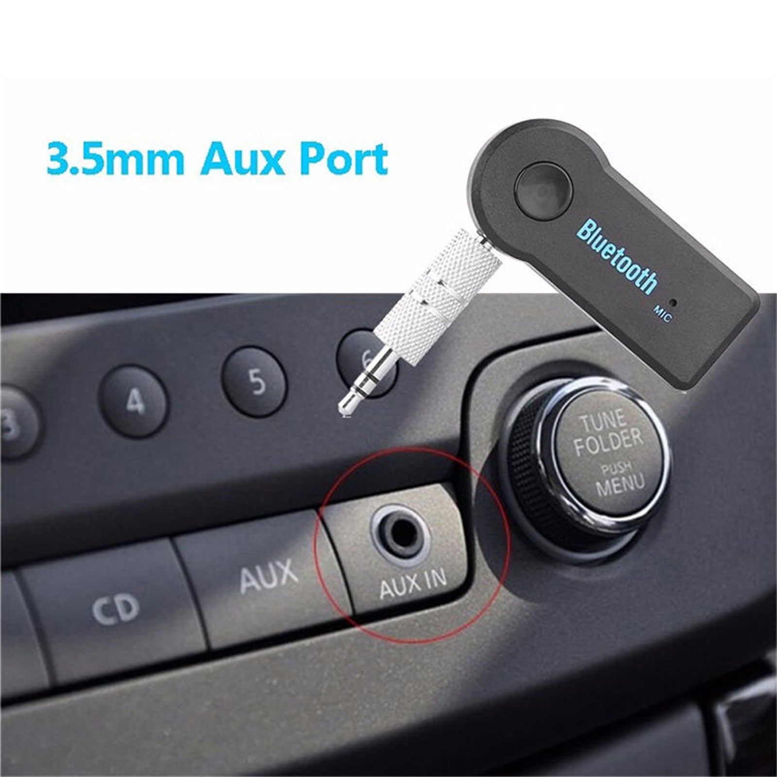 Mobax Car Bluetooth Wireless Transmitter Receiver Audio Adapter 3.5mm Speaker