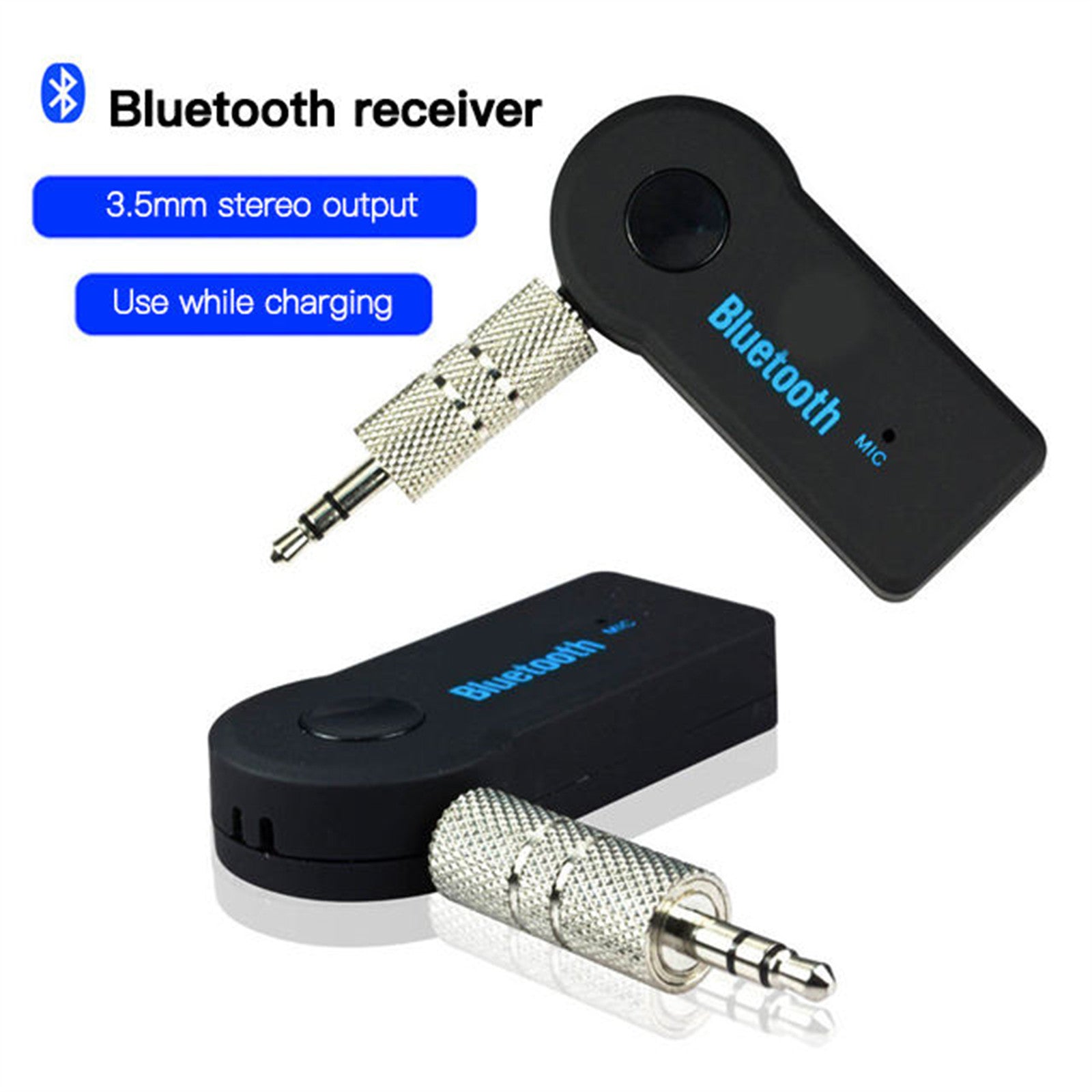 Mobax Car Bluetooth Wireless Transmitter Receiver Audio Adapter 3.5mm Speaker